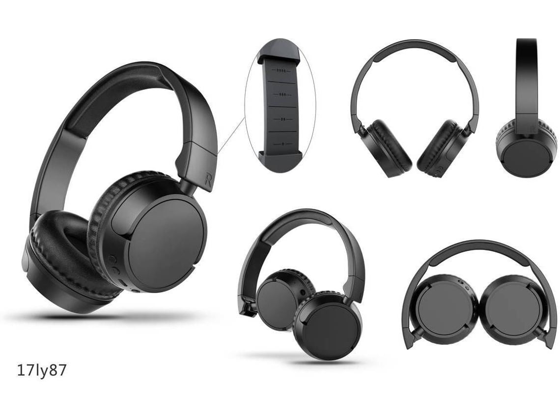 Auriculares Bluetooth GOODIS 17Ly87 (Over Ear - Negro)