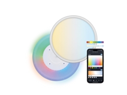 Panel Smartled Ksix Duo, Rgb+cct, Diámetro 42 Cm, 2.450 Lm, 24 W, App Tuya Smart, Asistentes De Voz, Blanco