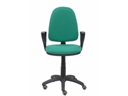 Silla de Escritorio Operativa PYC Ayna Verde BF RP con ruedas antiarañazos (Brazos Fijos - Tejido)