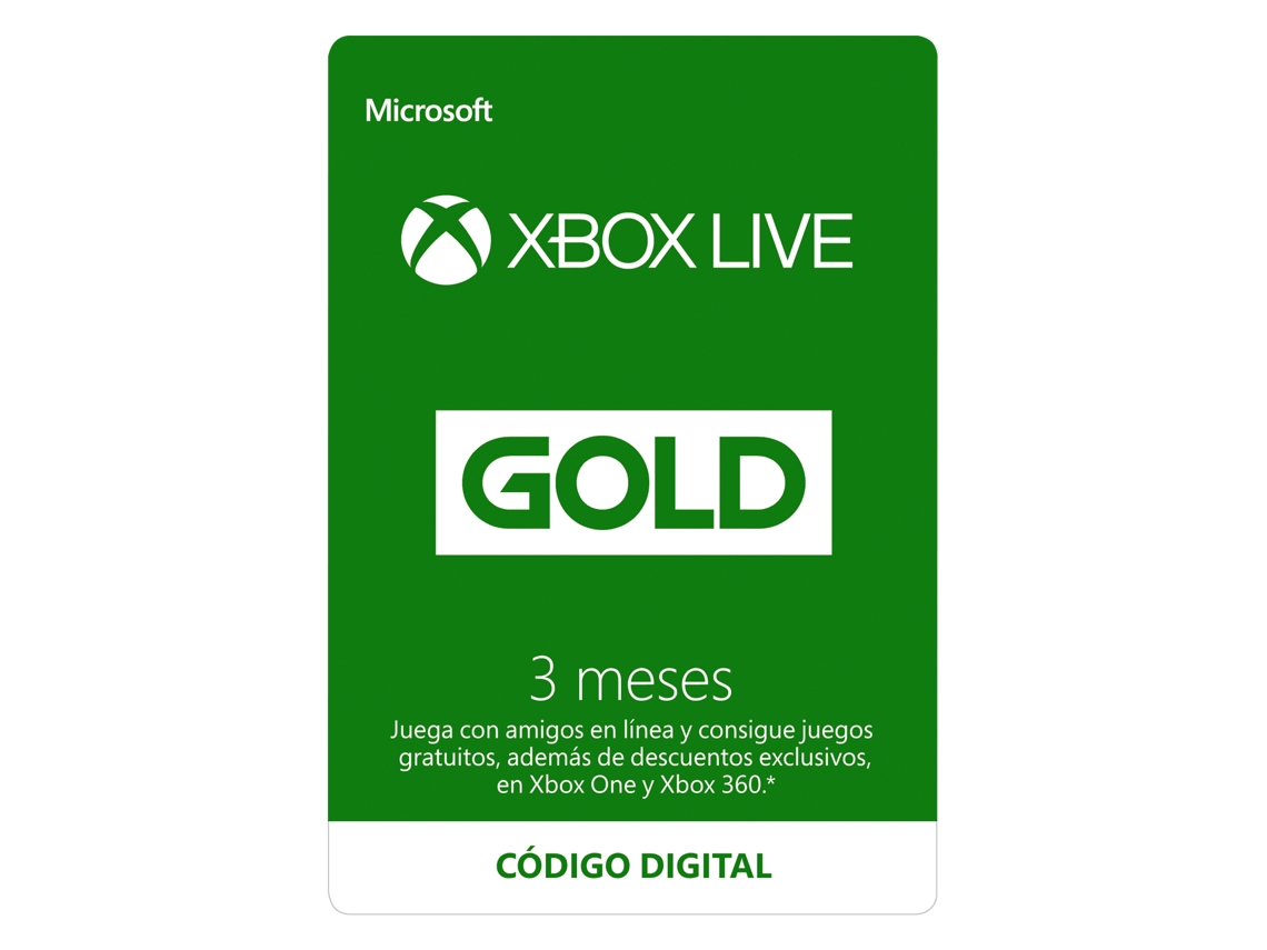 Tarjeta Xbox Live Gold 3 Meses (Formato Digital)