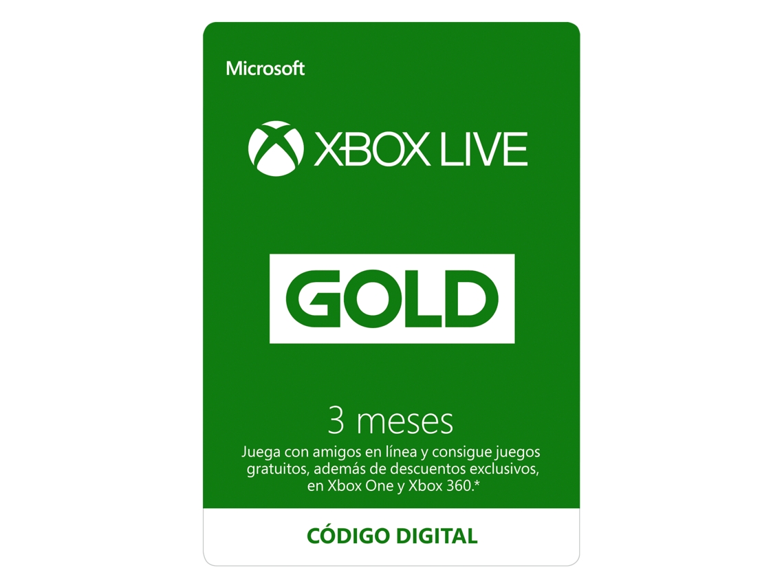 Encantador patrocinado con tiempo Tarjeta Xbox Live Gold 3 Meses (Formato Digital) | Worten Canarias