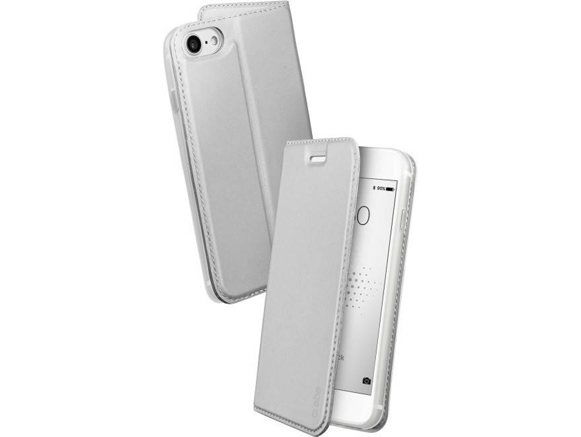 Funda iPhone 6, 6s, 7, 8 SBS Book Stand Plateado