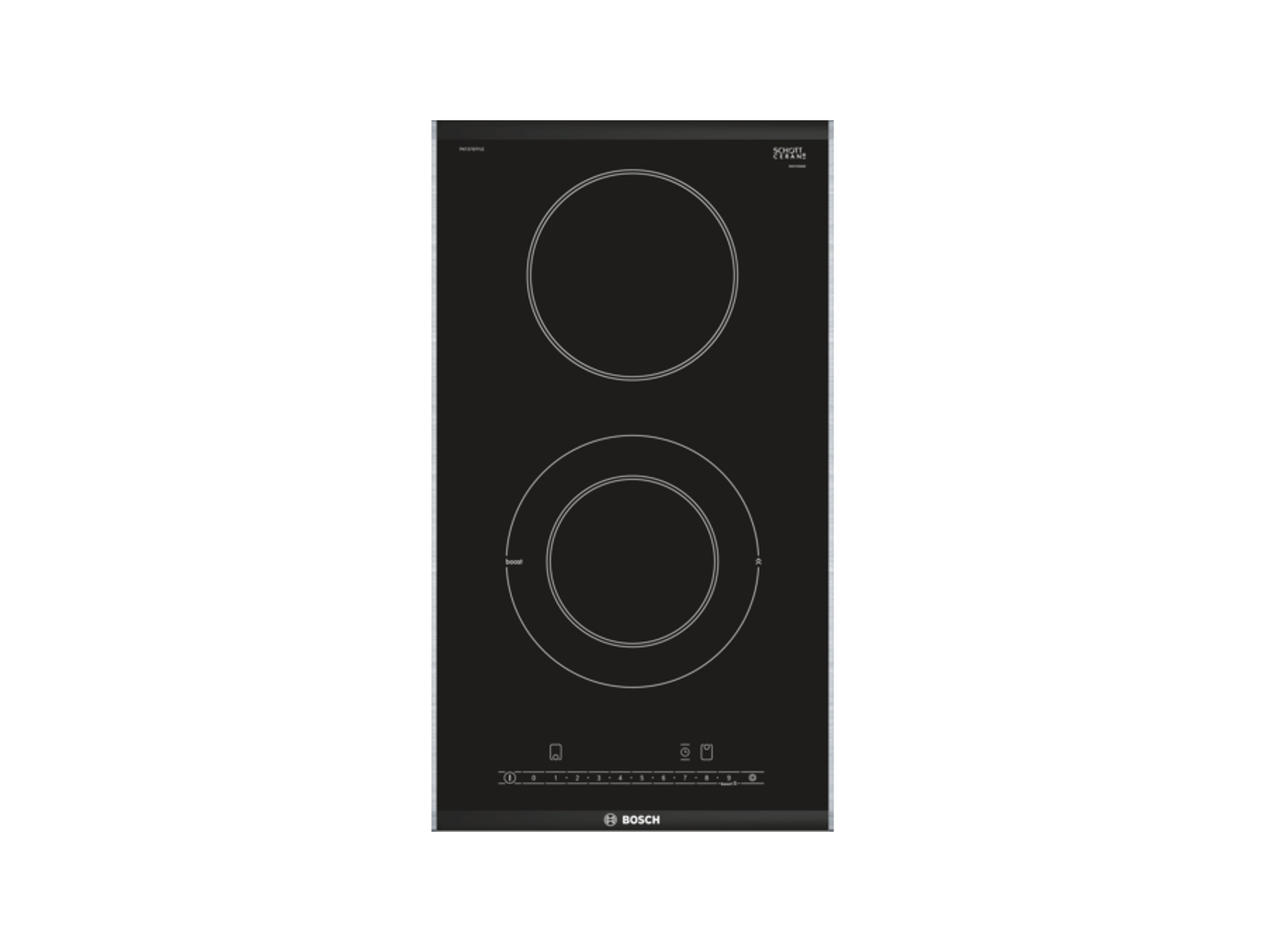 Placa de Vitrocerámica BOSCH PKF375FP1E (Eléctrica - 30.6 cm - Negro)