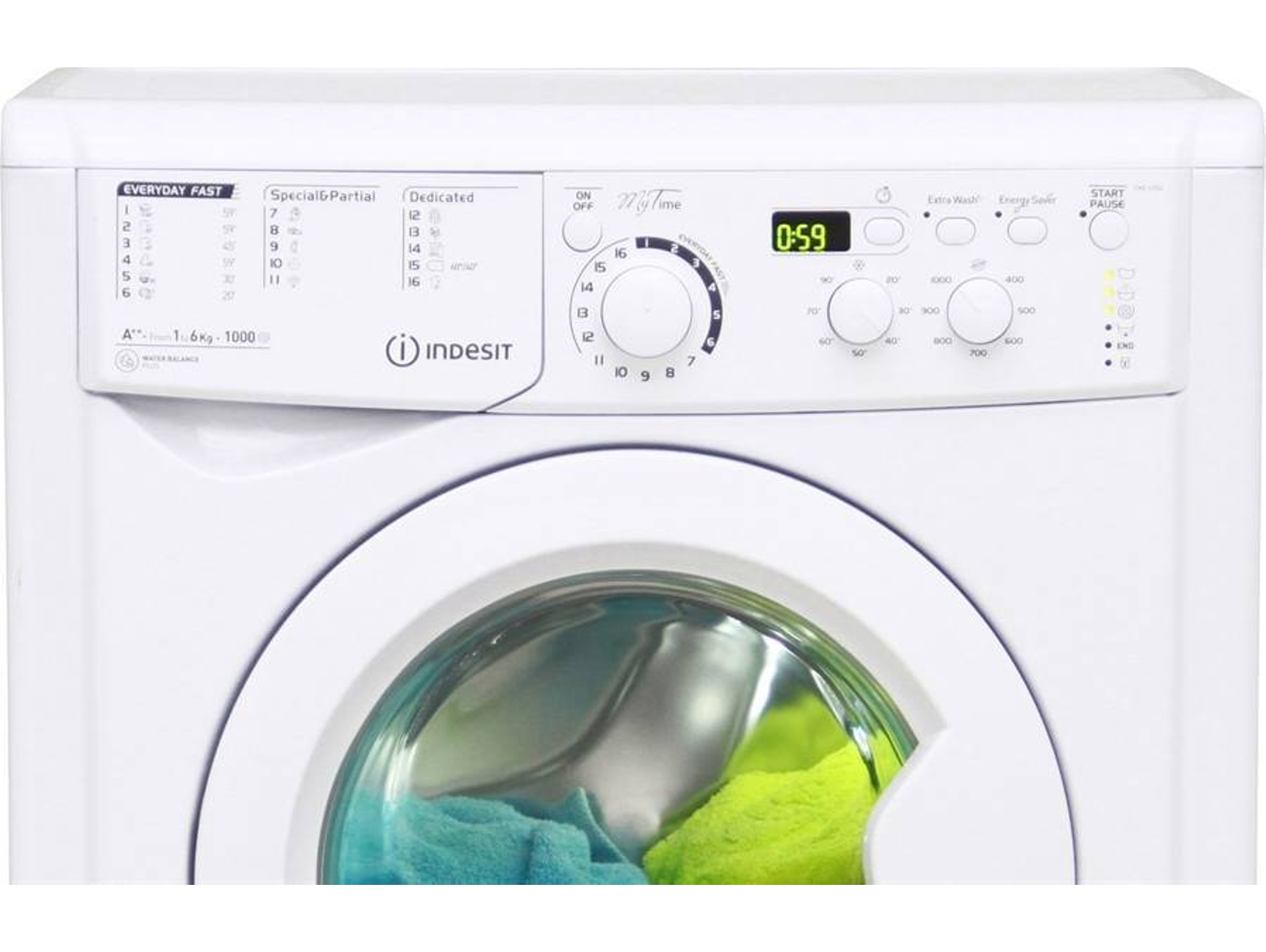 Lavadora Reacondicionada INDESIT EWD 61052 W EU (Grado A - 6 kg - 1000 rpm - Blanco)