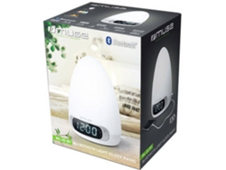 Radio Despertador MUSE ML-35 LED (Blanco - Digital - FM - Pilas y Corriente - Alarma Doble - Función Snooze)