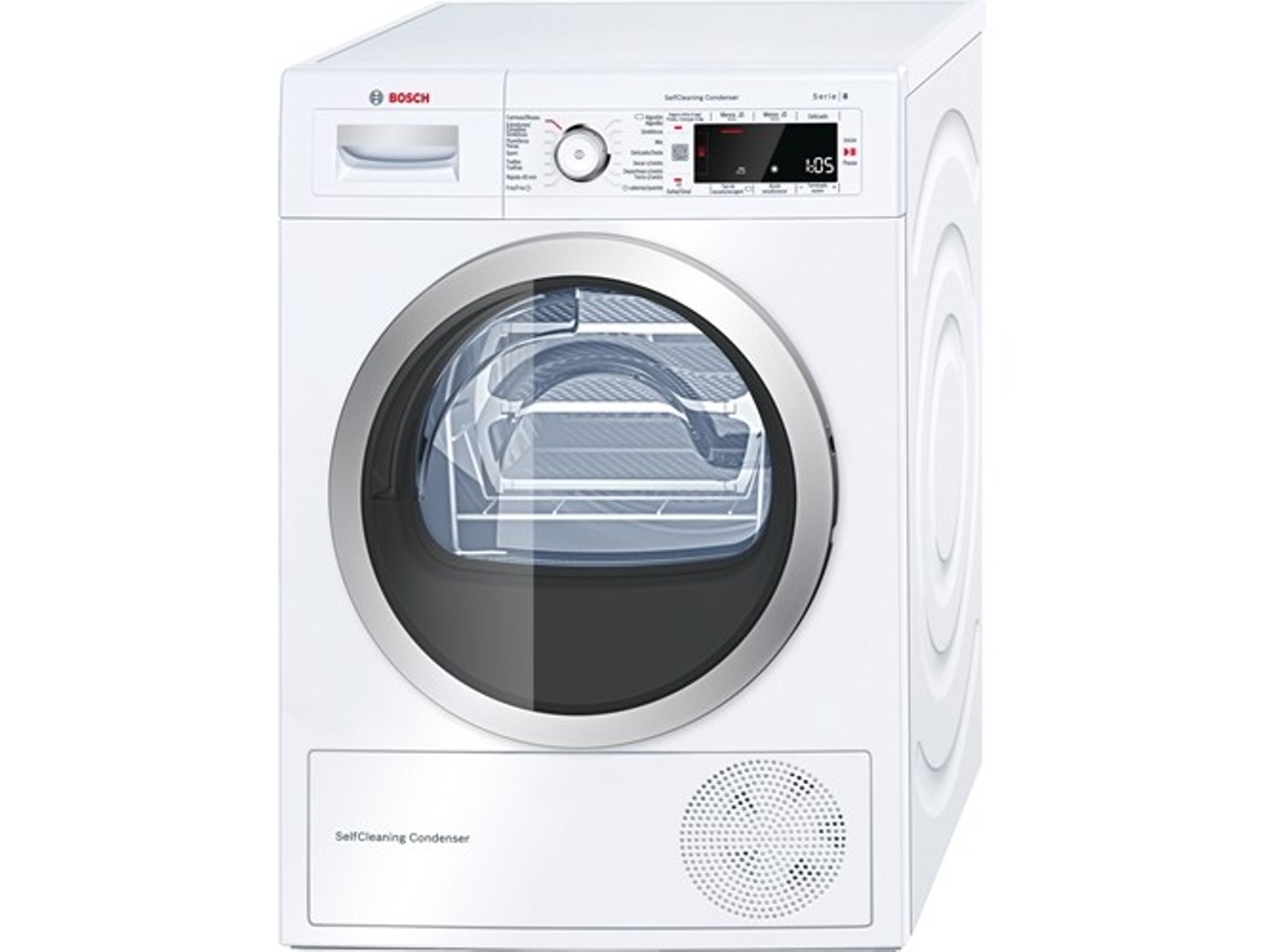 Secadora BOSCH WTW85530EE (9 kg - Condensación - Inox)