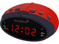 Radio Despertador SUNSTECH FRD16RD (Rojo - Digital - AM/FM - Corriente - Función Snooze)