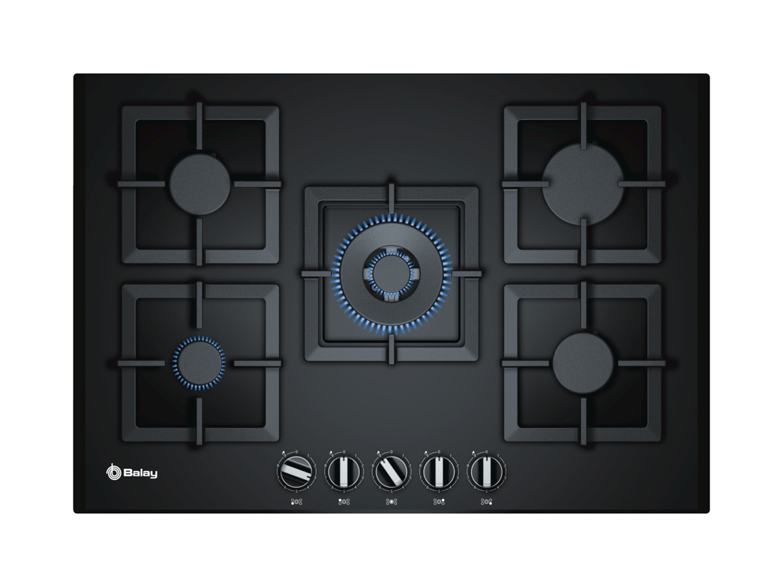 Placa de Gas BALAY 3ETG676HB (Gas Butano-propano - 75.2 cm - Negro)