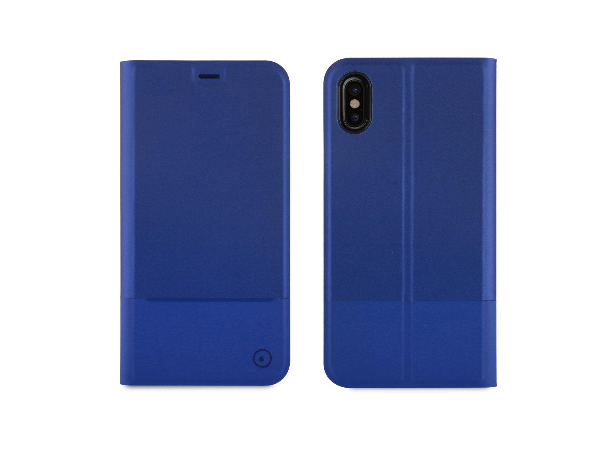 Funda iPhone X MUVIT Libro Stand Azul