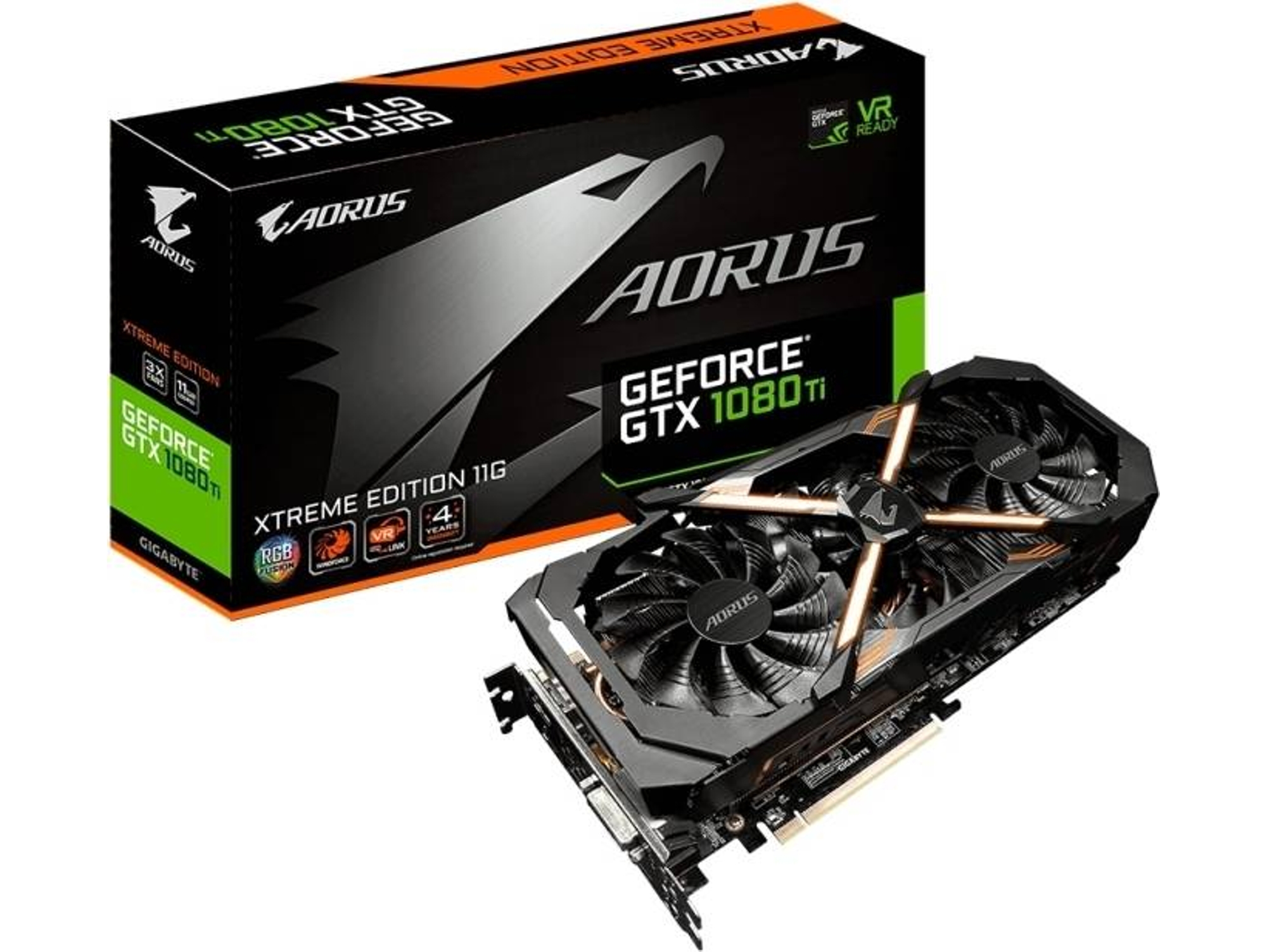 Tarjeta Gráfica nVidia GIGABYTE GeForce Aorus GTX 1080 Ti Xtreme Edition 11GB GDDR5X