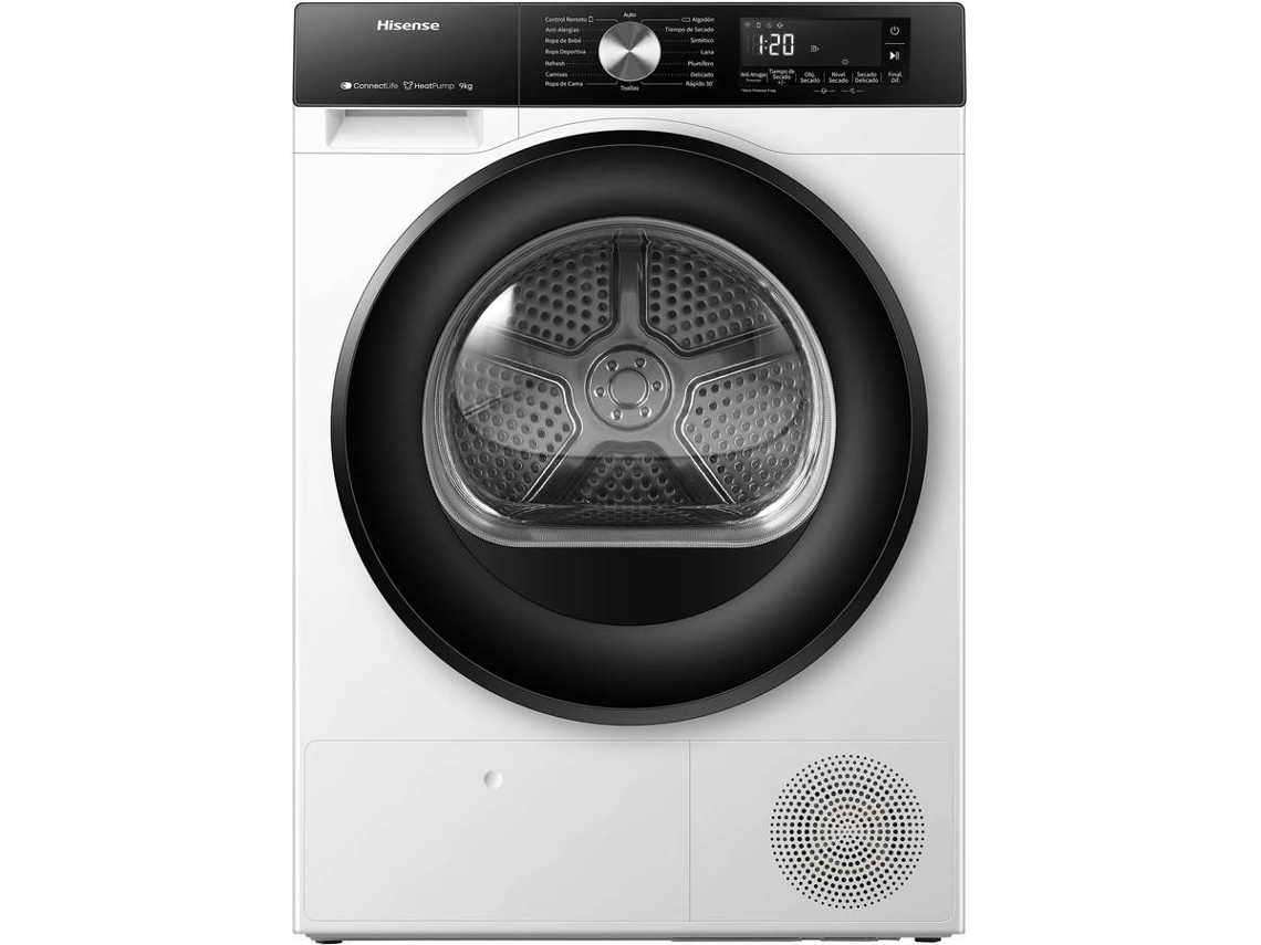 Secadora HISENSE DH3S902BW3 (9 kg - Bomba de Calor - Blanco)