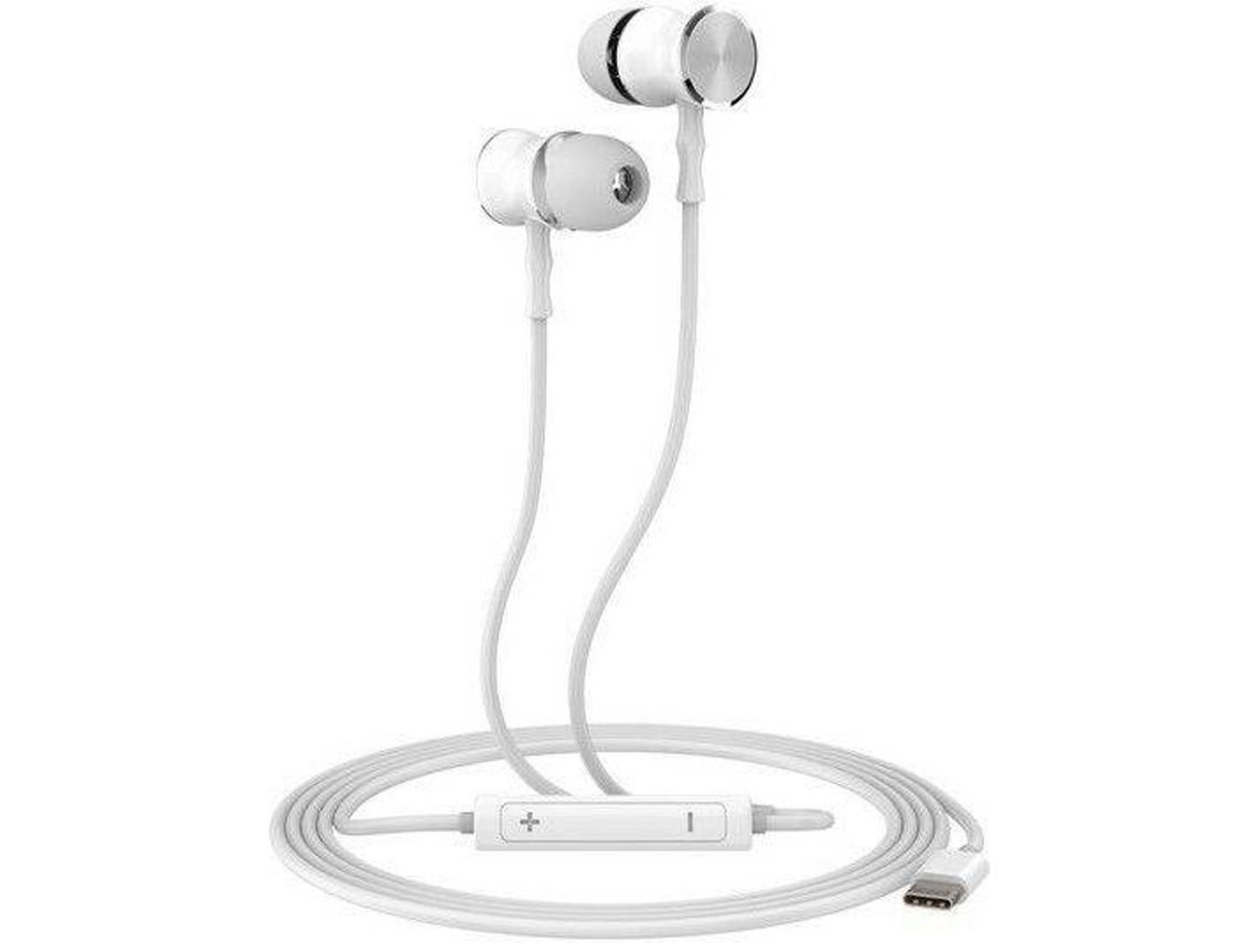 Auriculares con Cable KSIX Small C (In Ear - Blanco)