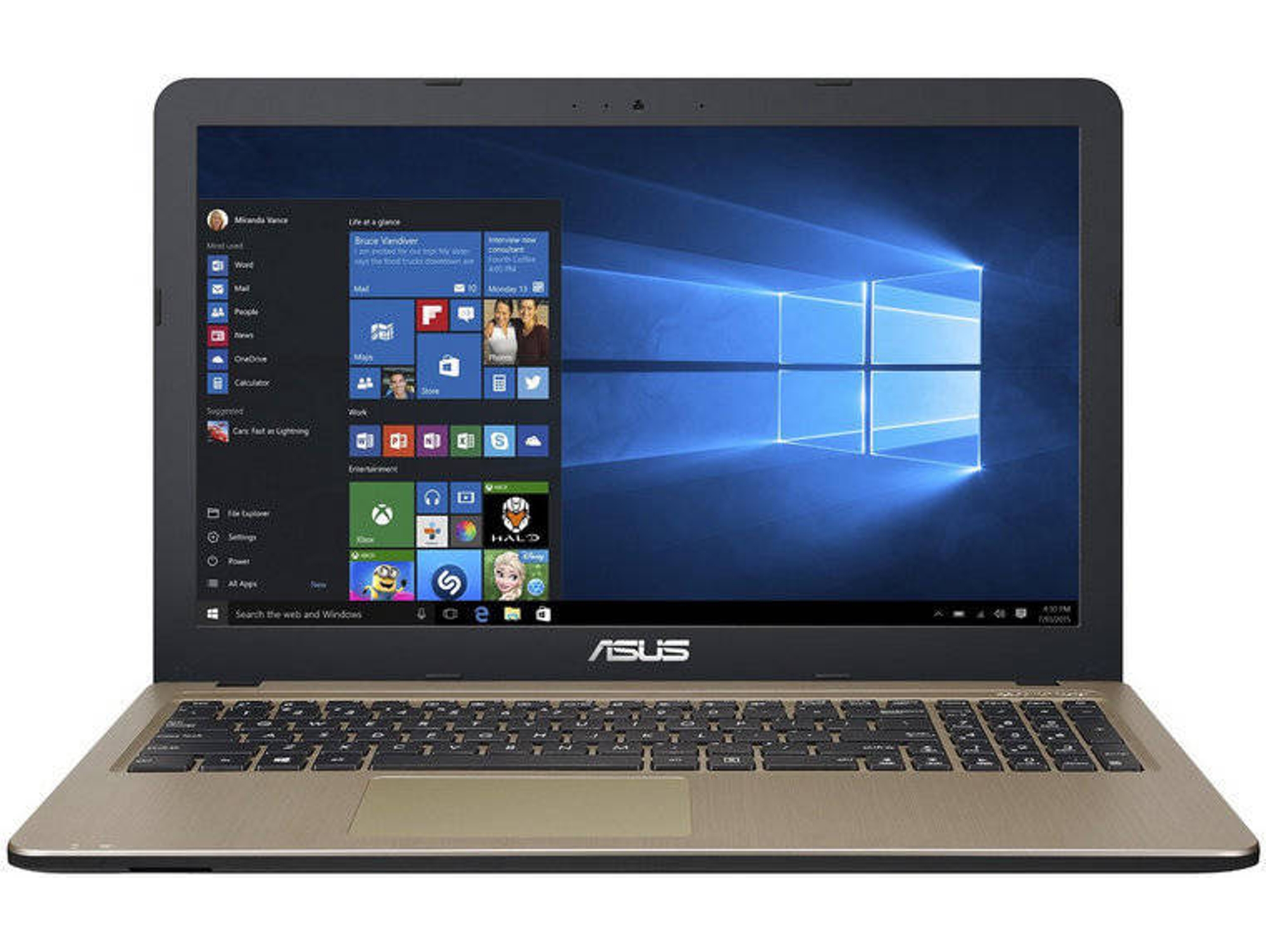 Portátil 15.6'' ASUS D540NA-GQ059 (Intel Celeron - RAM: 4 GB - Disco duro: 500 GB HDD)