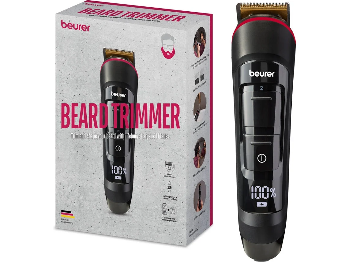 Cortapelos para Barba BEURER MN4X (Autonomía 90 min - Batería)