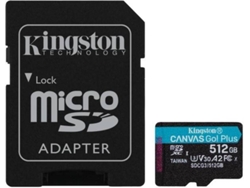 Tarjeta de Memória MicroSD KINGSTON Canvas Go Plus (512 GB - 170 MB/s)