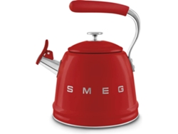 Hervidor de acero con silbato SMEG WKF01RD ROJA (2.3 L)