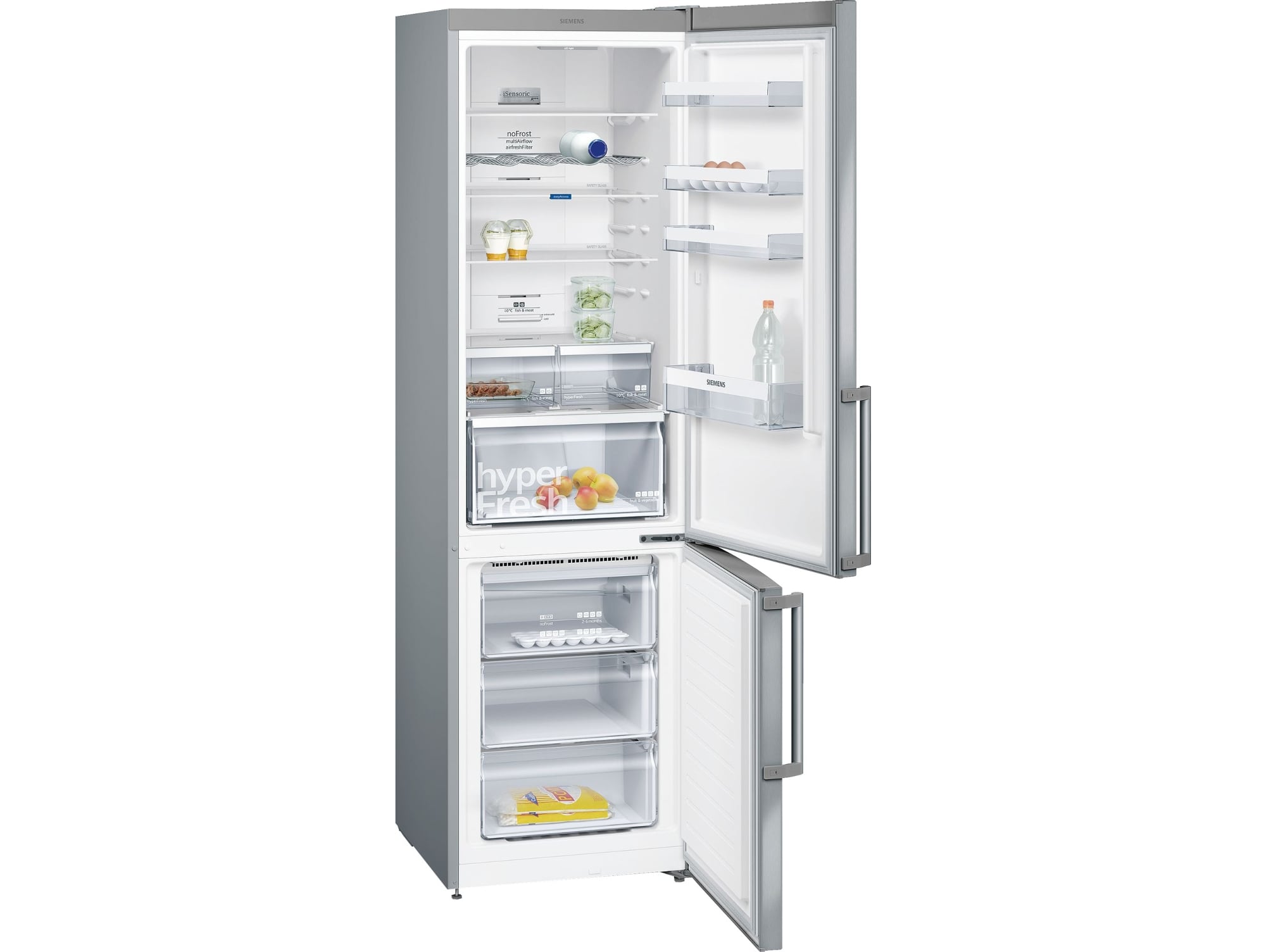 Frigorífico Combi SIEMENS KG39NXI4P (No Frost - 203 cm - 366 L - Inox)