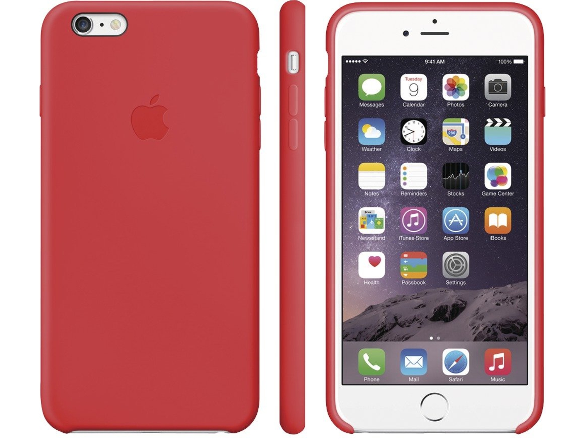 Carcasa APPLE iPhone 6 Plus, 6s Plus Silicona Rojo