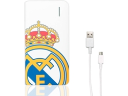 Powerbank REAL MADRID Escudo (4000 mAh - 1 USB - MicroUSB - Blanco)