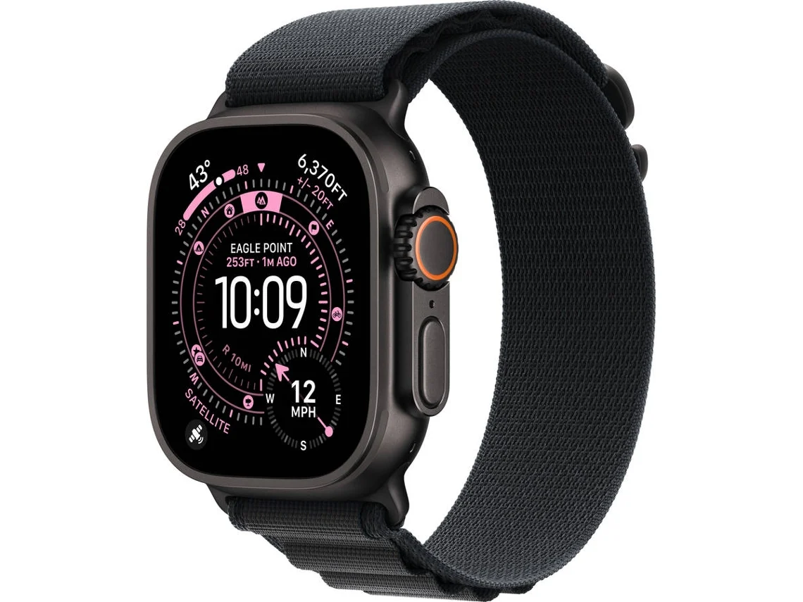  APPLE Watch Ultra 3 GPS + Cellular 49 mm Titanio Negro con Loop Alpine Negro (Tamaño S)