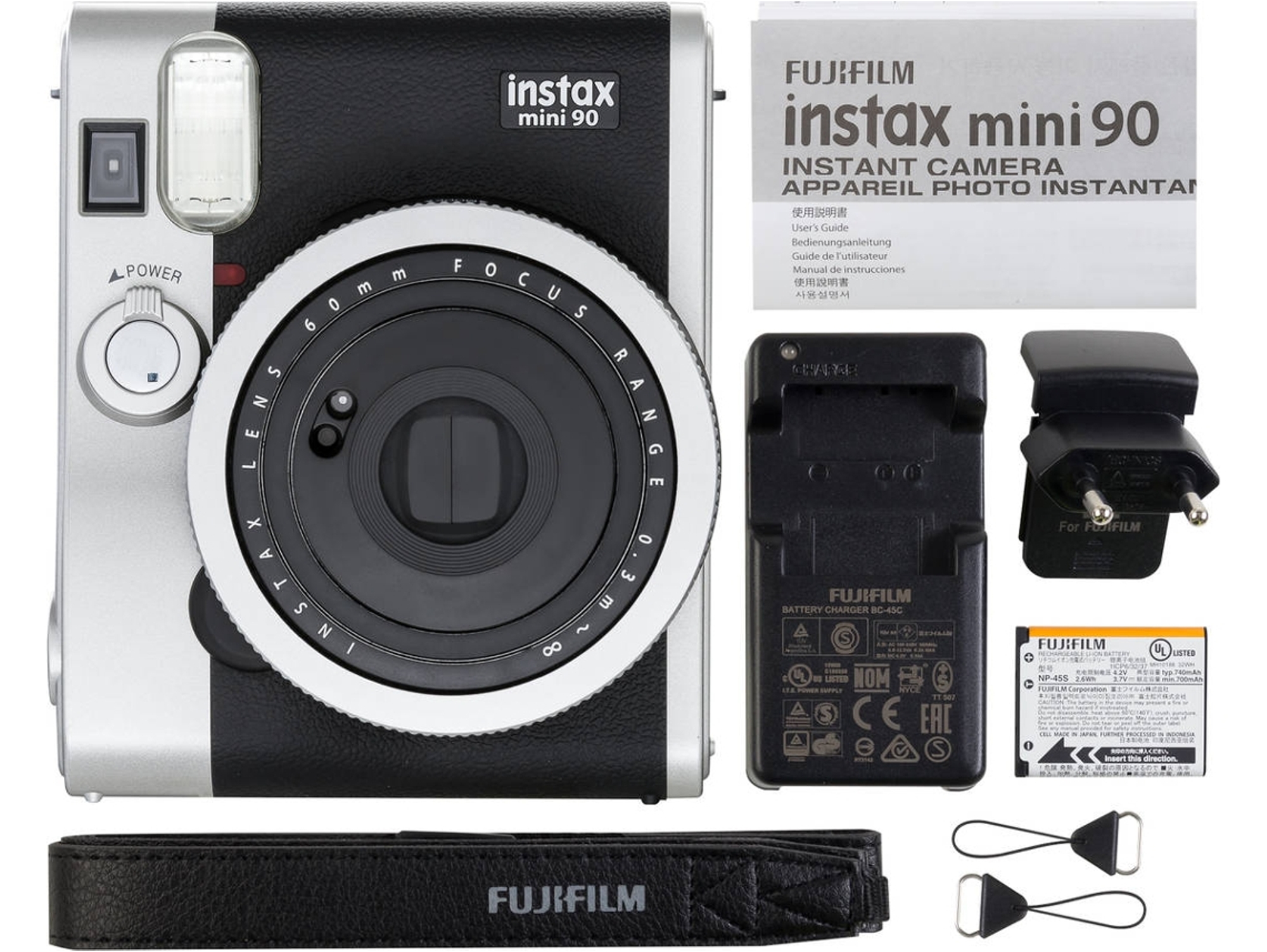 Cámara Instantánea FUJIFILM Instax Mini 90 (Negro - Obturación: 1/400 - 1.8  s - Batería BC-45C - 62x46mm) | Worten Canarias