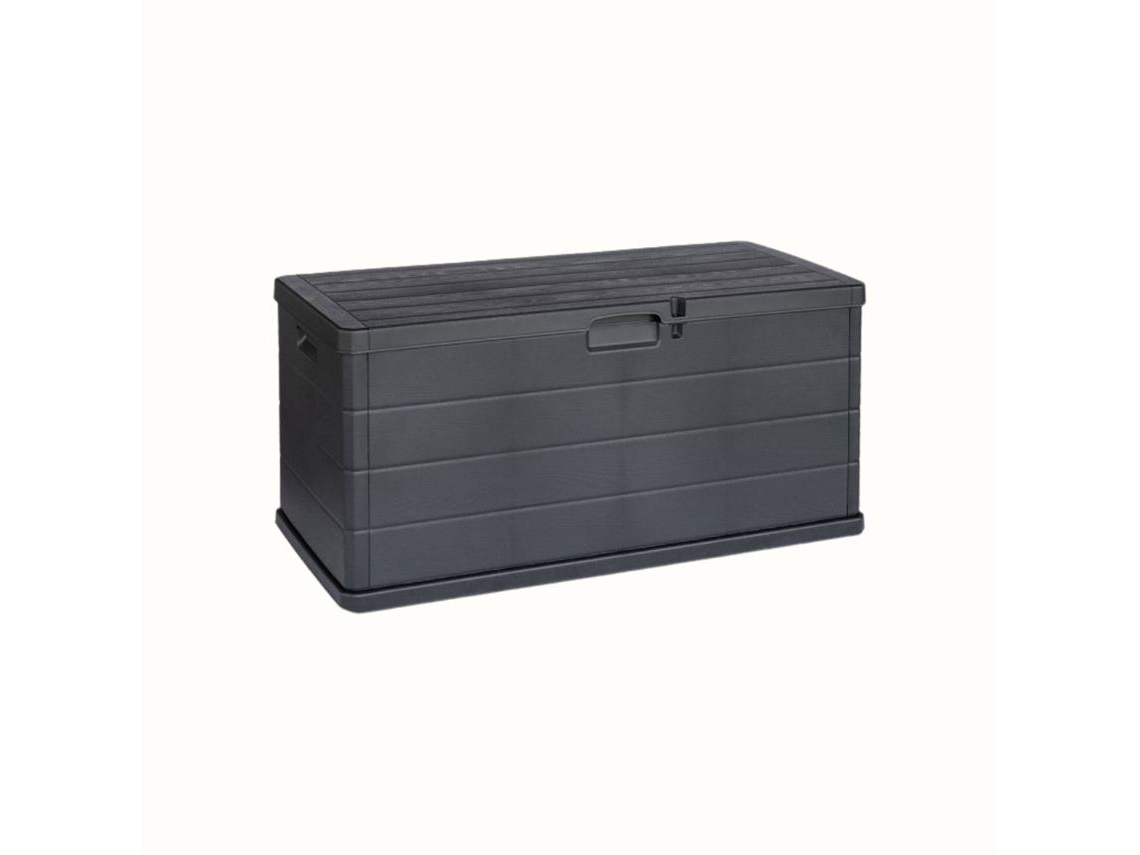 Caja de almacenamiento exterior IPAE PROGARDEN Alpha (340 L -  4 Ruedas - 118 x 57 x 59 cm - Antracita)