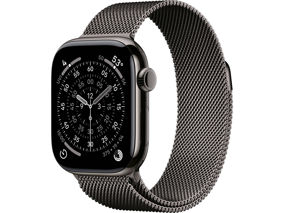  APPLE Watch Series 11 GPS + Cellular 42 mm Titanio Pizarra con Correa Deportiva Negro (Tamaño S/M)