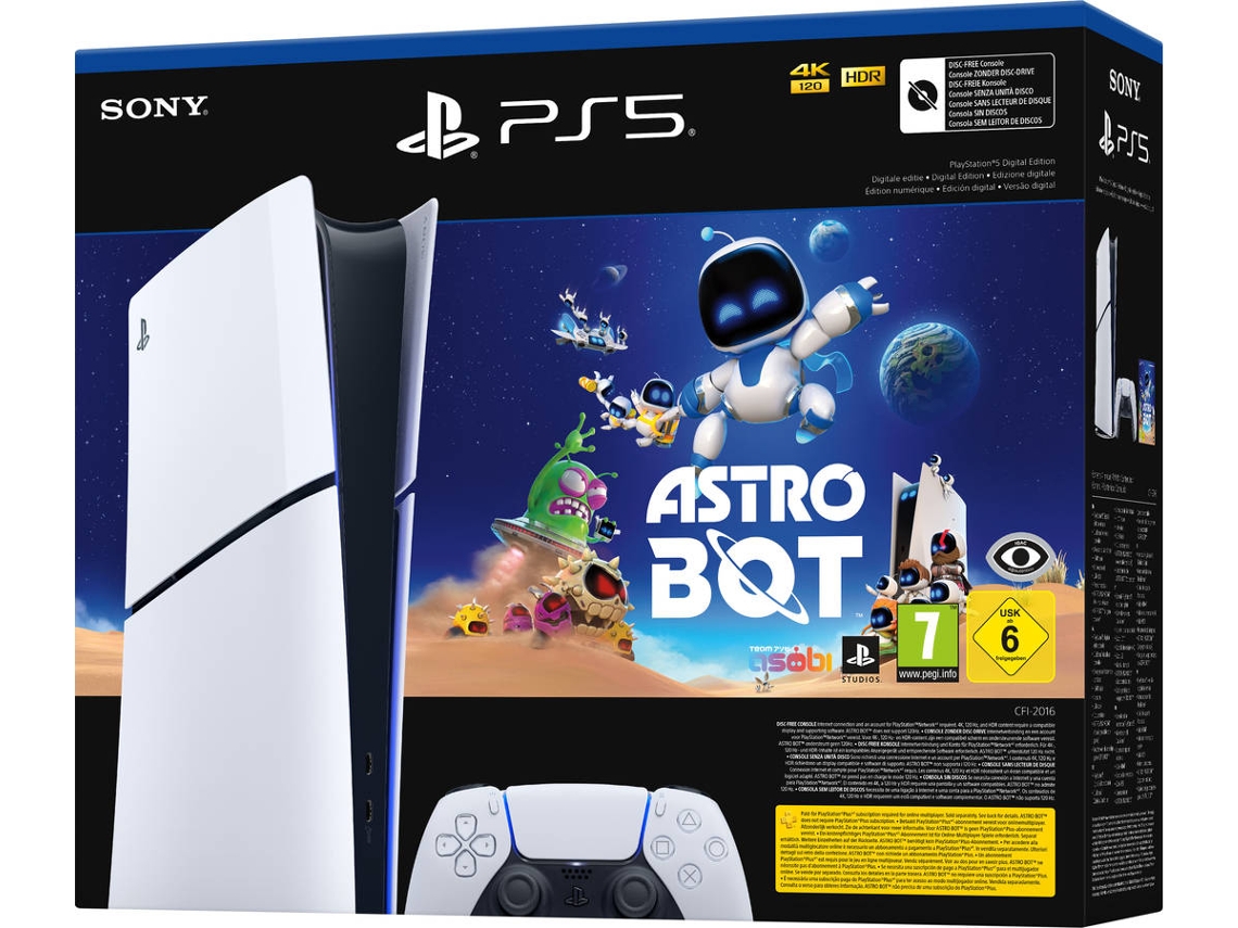 おもちゃ PS5 Consola PlayStation 5 Digital 825GB E + Lector Discos + Astro Bot