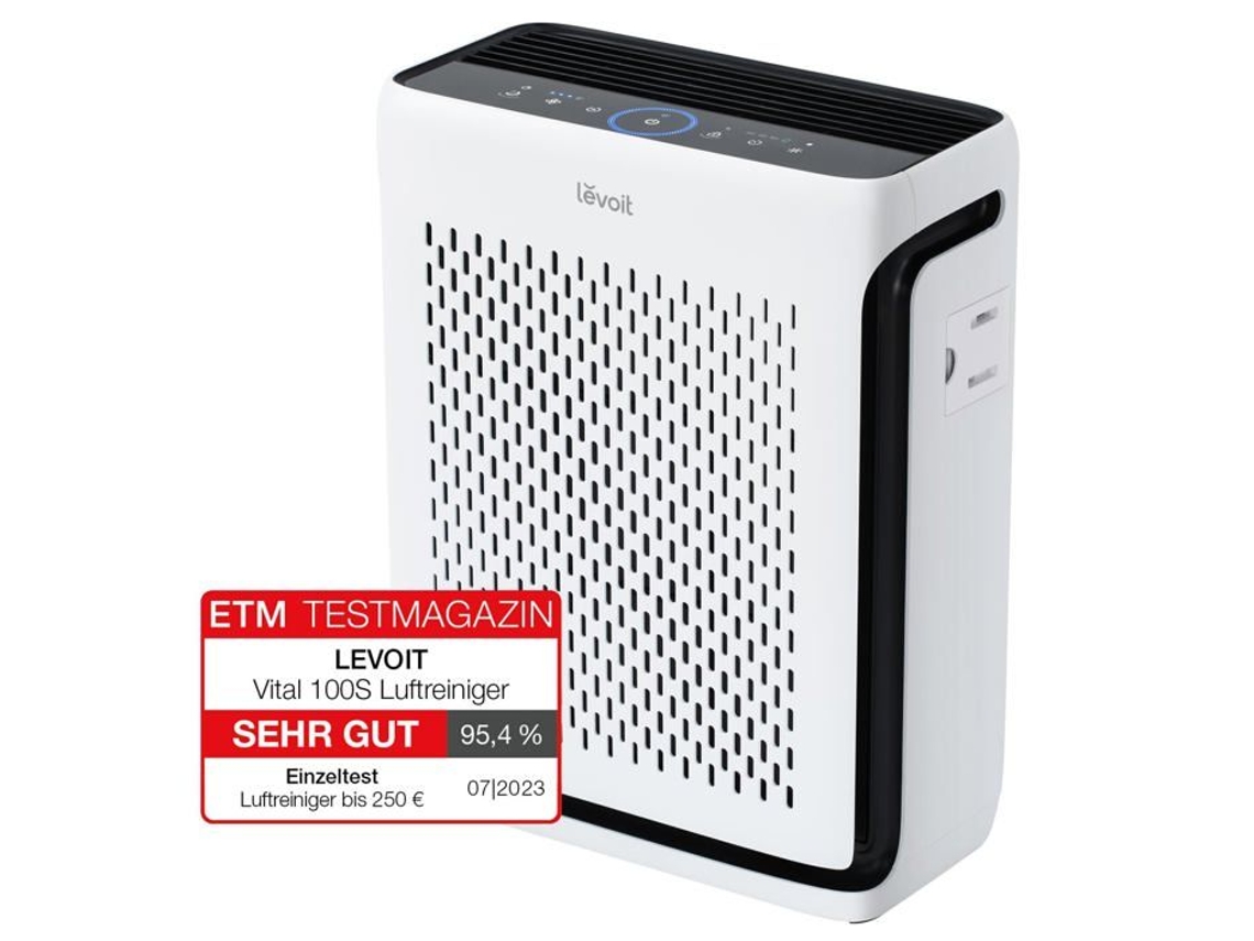 Purificador de aire Levoit Vital 100s HEPA con modo animal, blanco