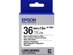 Cartucho de etiquetas magnéticas EPSON LK-7WB2 - C53S657002