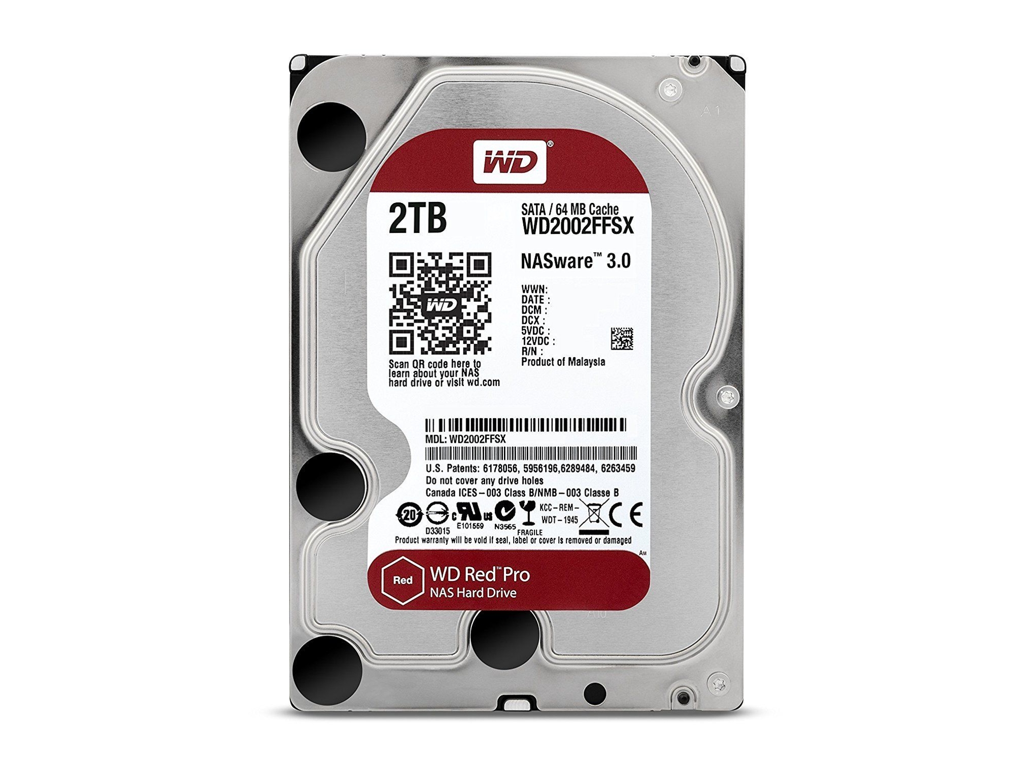 Disco HDD Interno WESTERN DIGITAL Red Pro (2 TB - SATA - 7200 RPM)