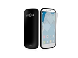 Carcasa y protector de pantalla SBS Aero Alcatel Pop C9 negro