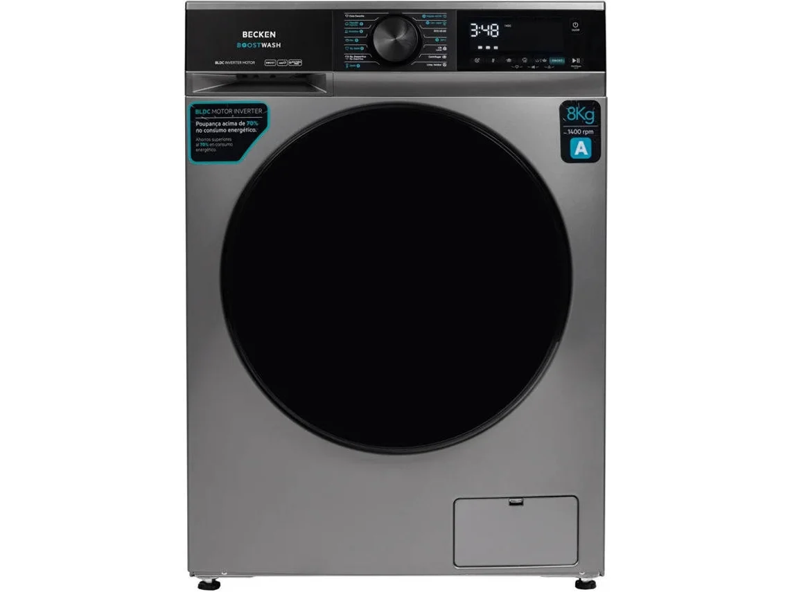 Lavadora BECKEN BOOSTWASH BWM8812IX (8 kg - 1400 rpm - Inox)