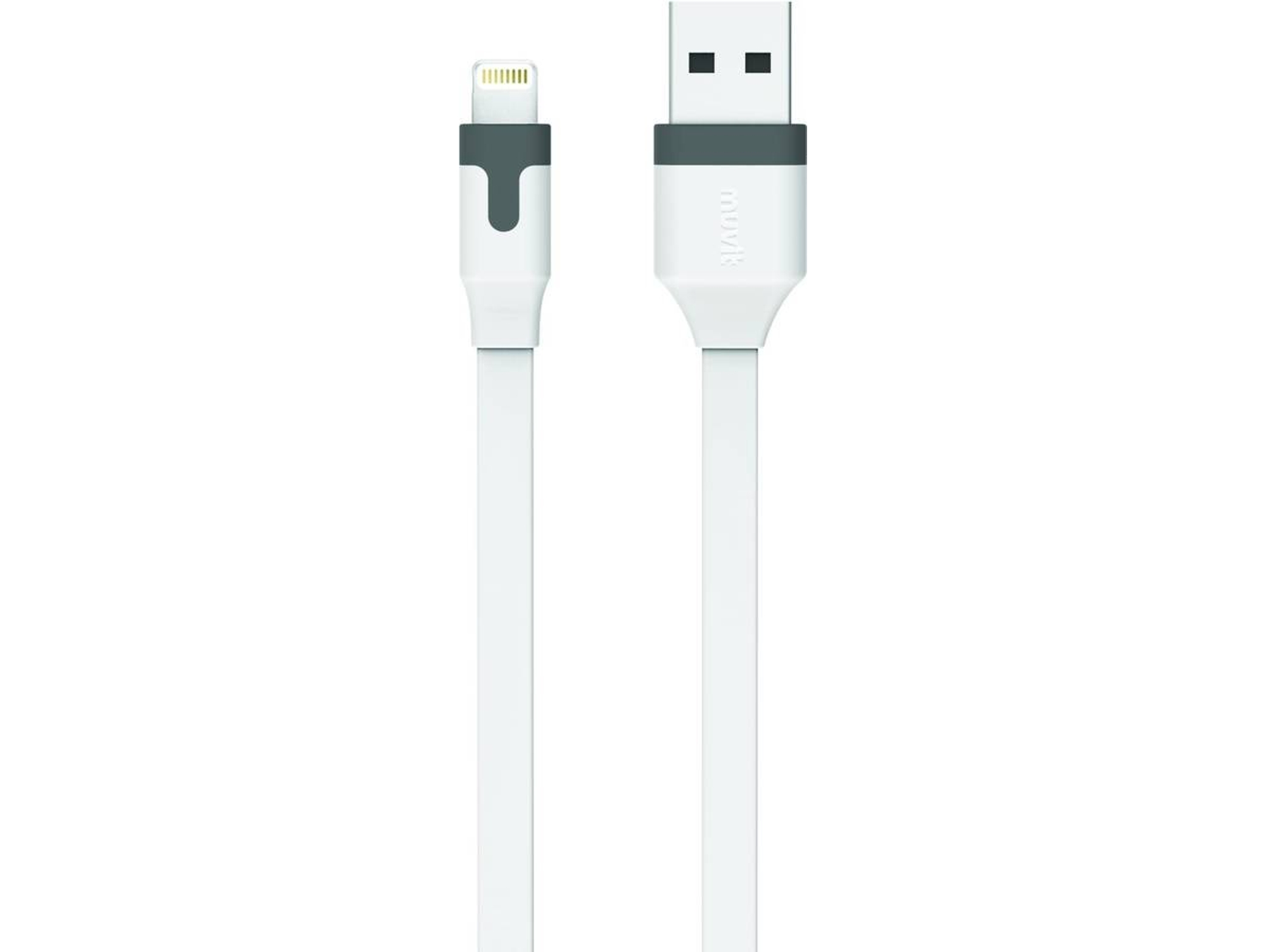 Cable MUVIT Mfi (USB - Lightning - 1m - Blanco)