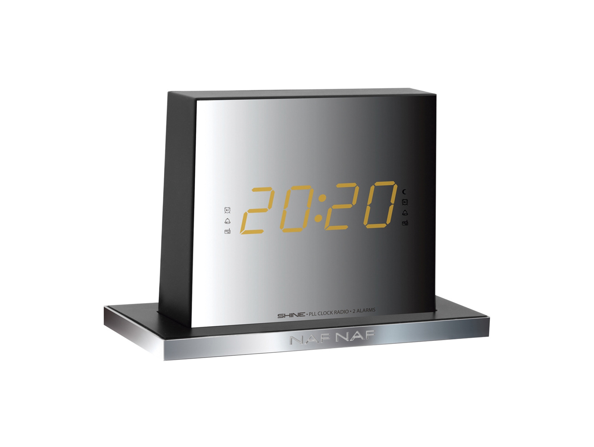 Radio Despertador SUNSTECH Shinebt (Plata - Digital - FM - Corriente - Alarma Doble - Función Snooze)