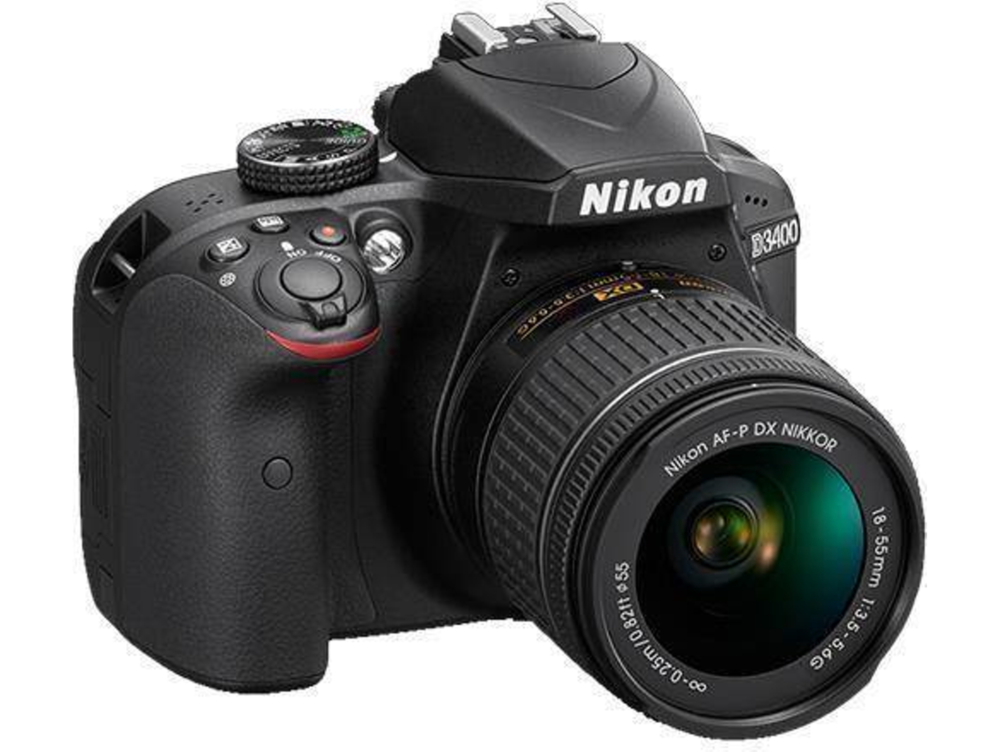 Kit Cámara Réflex NIKON D3400+AF DX18-55MM (24.2 MP - ISO: 100 a 25600 - Sensor: DX)