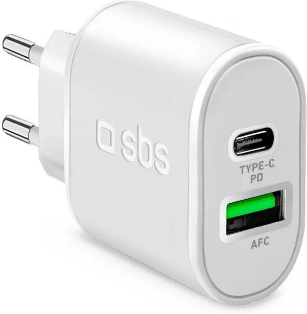 Cargador Pared SBS USB-C Blanco