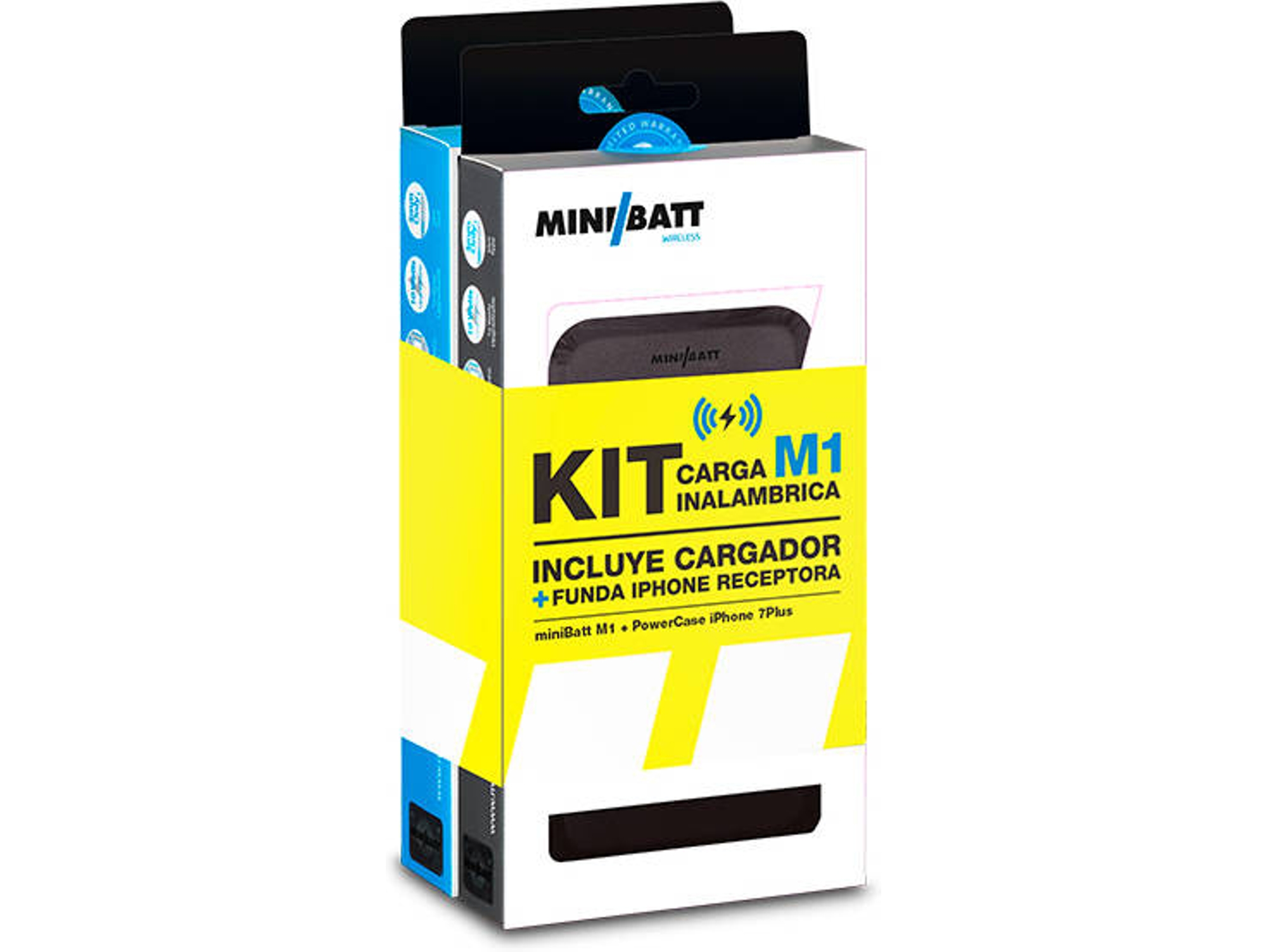 Kit cargador inalÃ¡mbrico QI + carcasa receptoraÂ MINIBATT M1