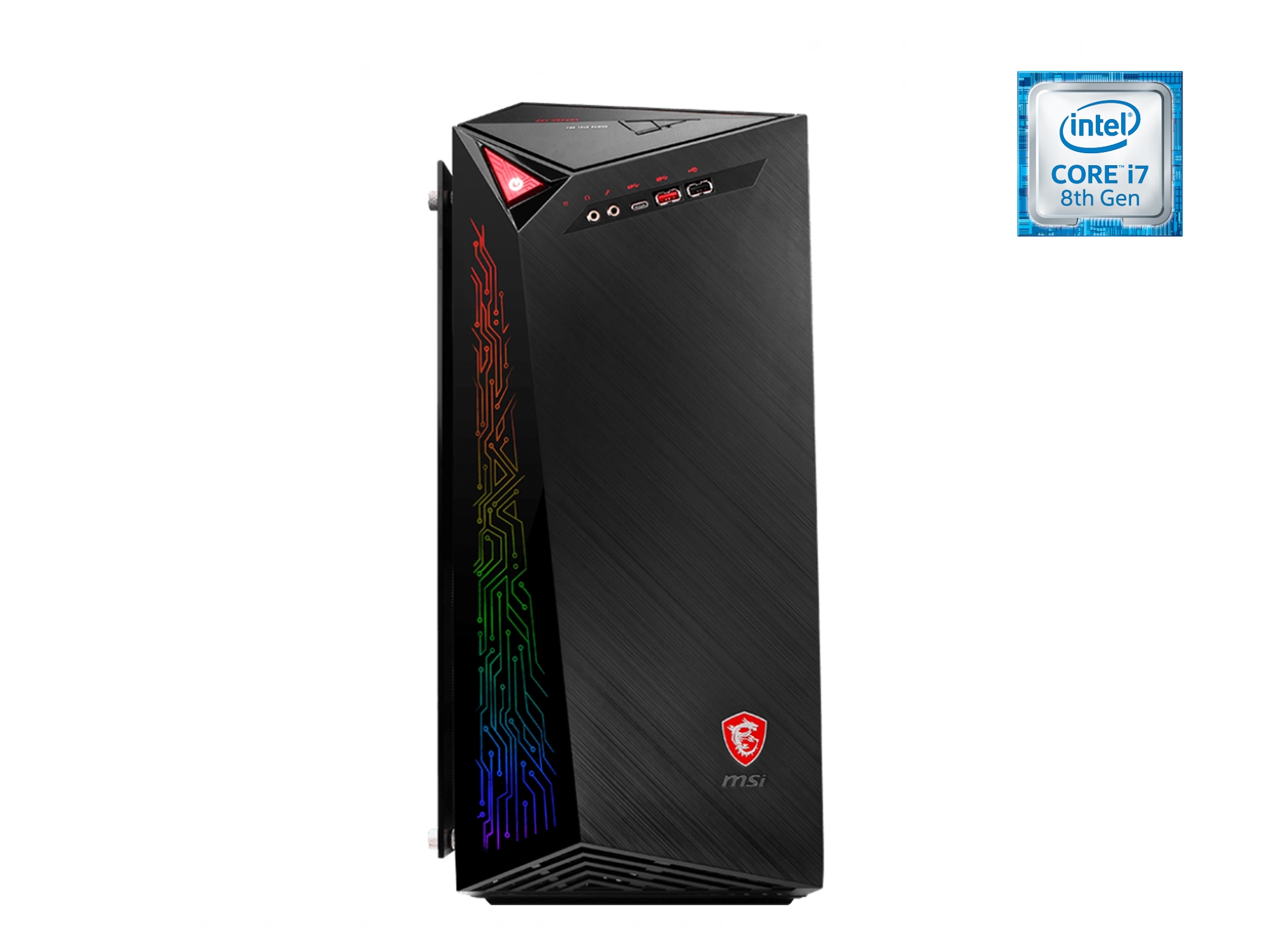 Desktop Gaming MSI Infinite A 8RD-286EU (Intel Core i7-8700 - NVIDIA GeForce GTX 1070 Armor - RAM: 16 GB - 2 TB HDD + 256 GB SSD)