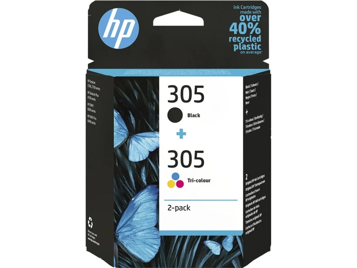 Pack 2 Cartuchos HP 305 Tricolor (6ZD17AE)