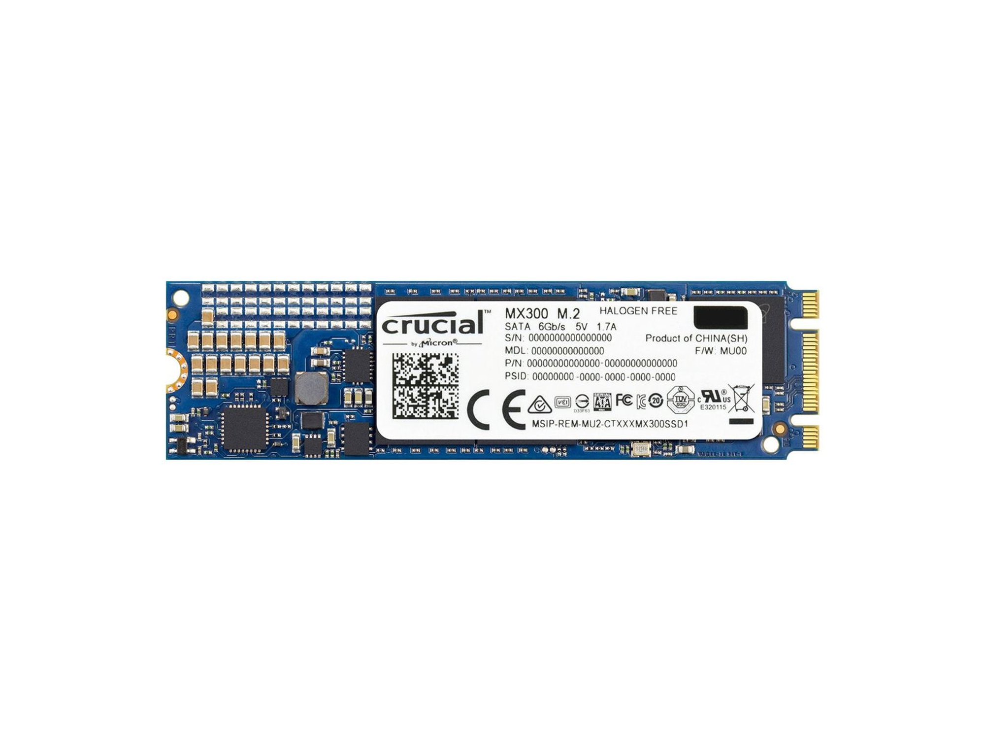 Disco SSD Interno CRUCIAL MX300 275 GB (1 TB - M.2 SATA - 530 MB/s)