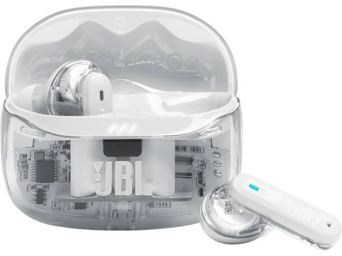 Auriculares Bluetooth True Wireless JBL TUNE BEAM 2 (In Ear - Micrófono - Noise Cancelling - Blanco)