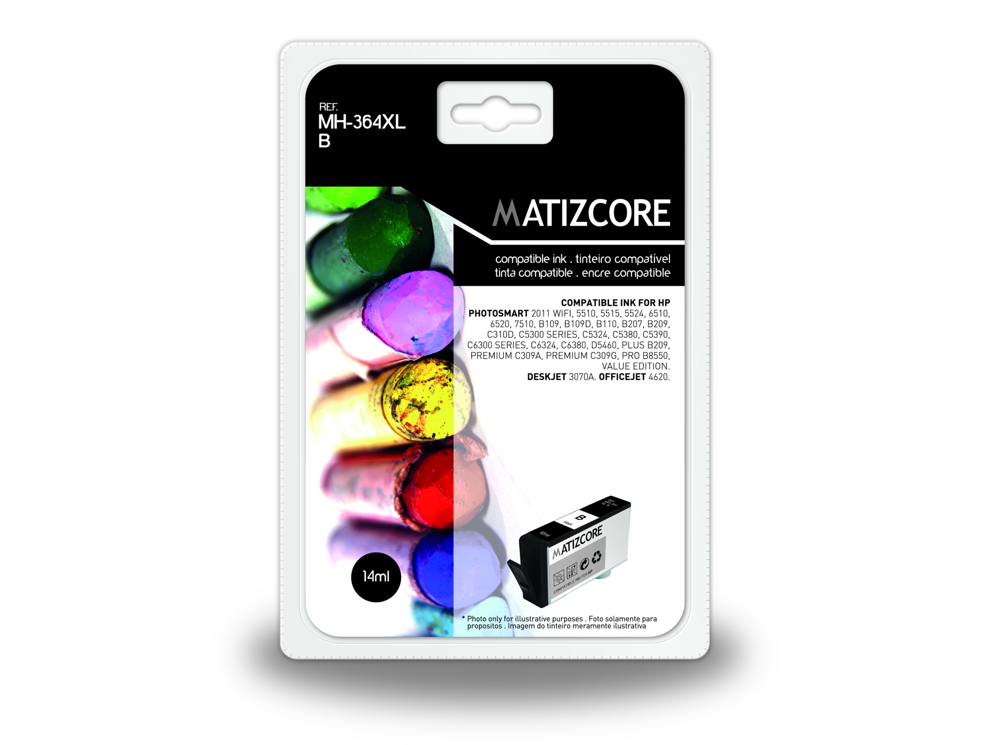 Cartucho de tinta MATIZCORE HP 364XL Negro