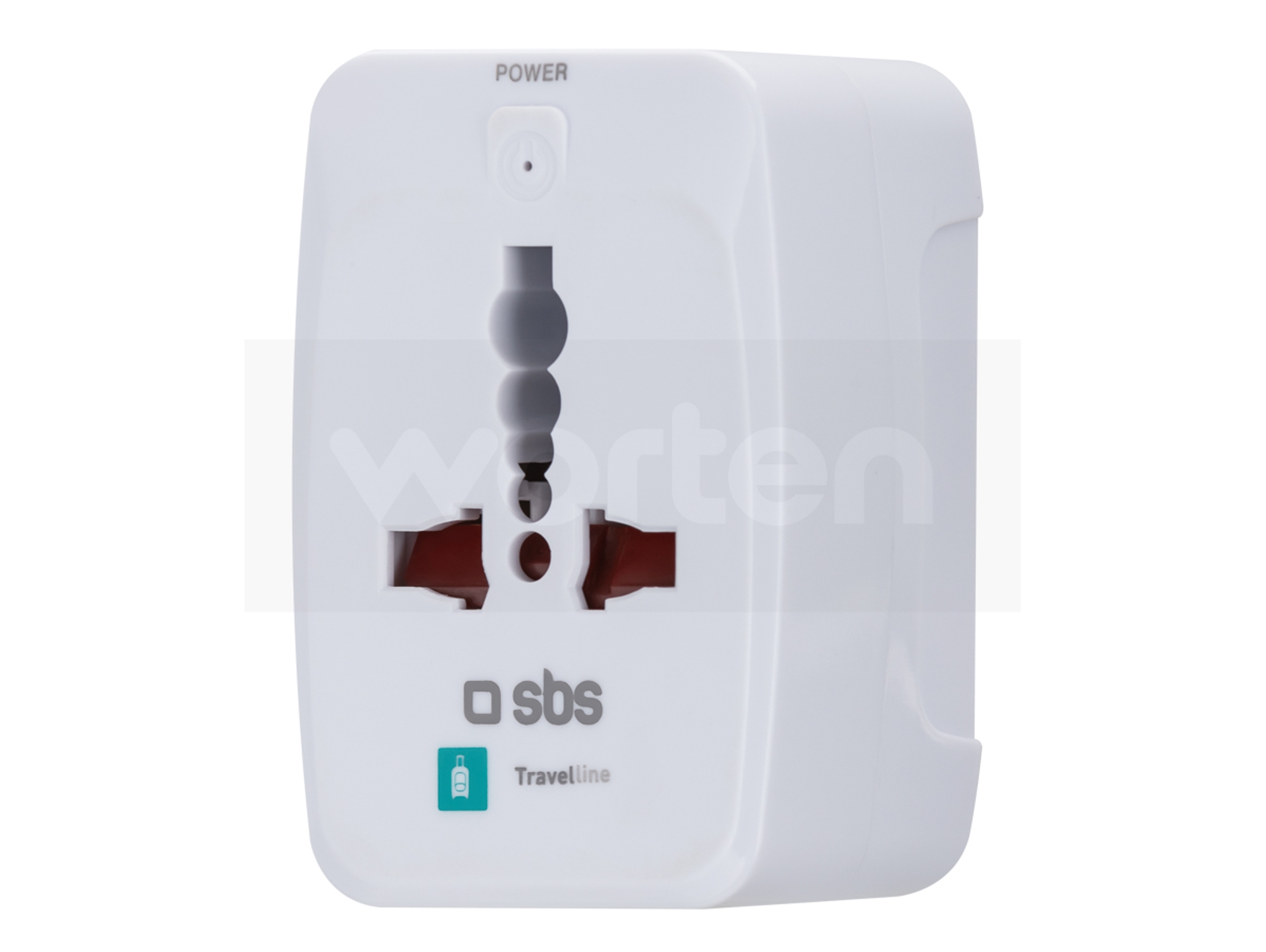 Adaptador de viaje con 2 salidas USB SBS Blanco