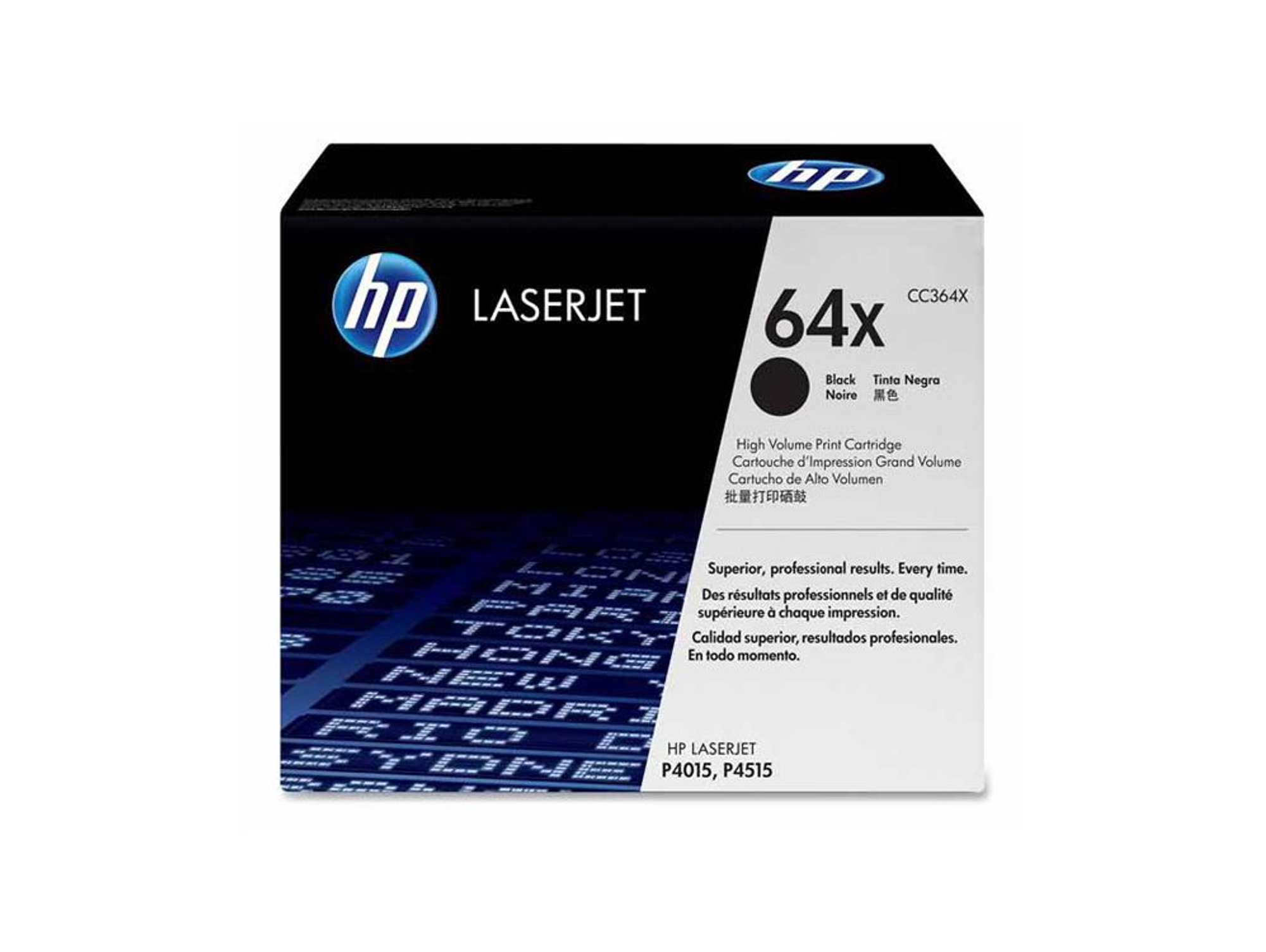 Cartucho de tóner original LaserJet HP 64X de alta capacidad negro  para Laserjet P4014, P4015 y P4515