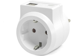 Adaptador Shuko GARZA 2 USB + USB-C