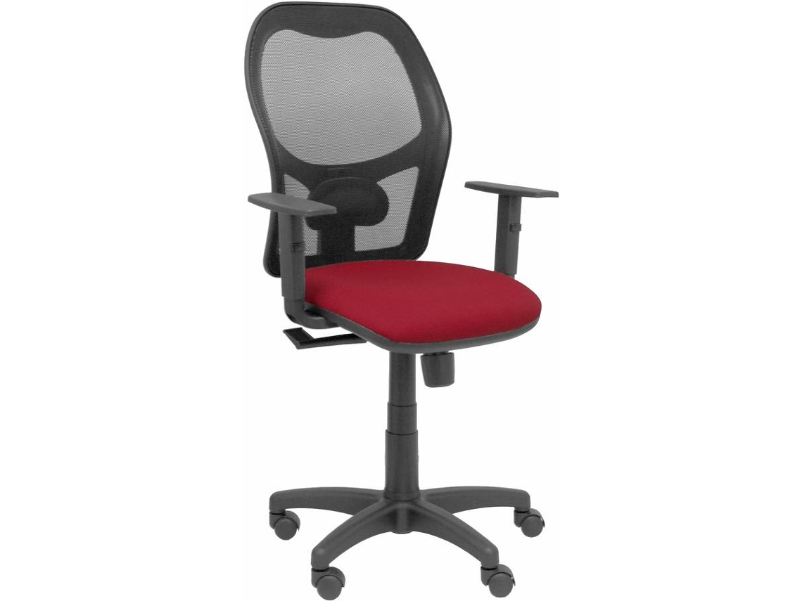 Silla Operativa PYC  Alocén Rojo (Brazos Ajustables - Malla)