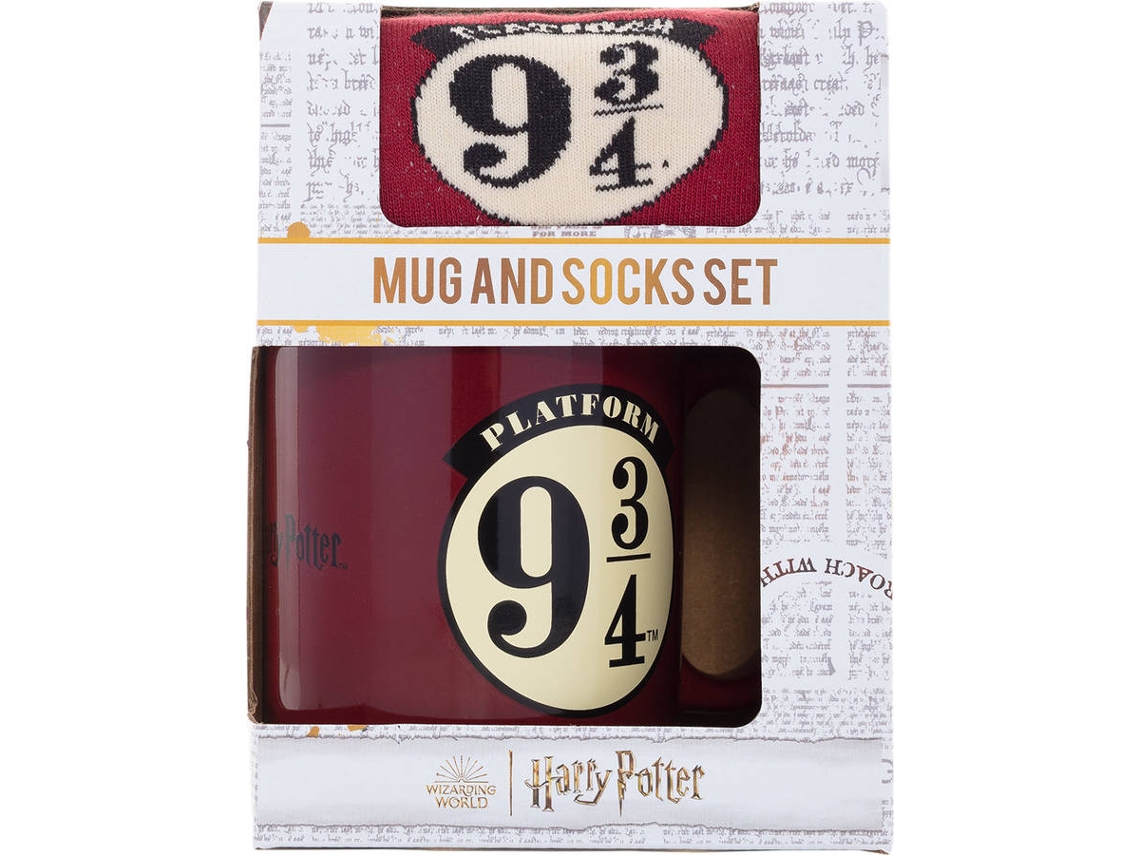 Kit de taza y calcetines PYRAMID Harry Potter - Plataforma 9 3/4 (315 ml - calcetines 41-45)