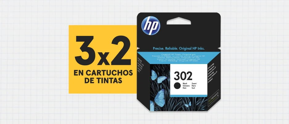 3x2 en TODOS los cartuchos de tinta HP