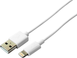 Cable KSIX B0914CU01W (USB - Lightning - 1 m - Blanco)